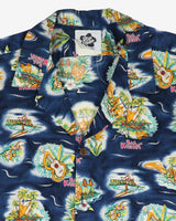 Vintage Hilo Hattie Big Kahuna Navy Hawaiian Shirt - XL