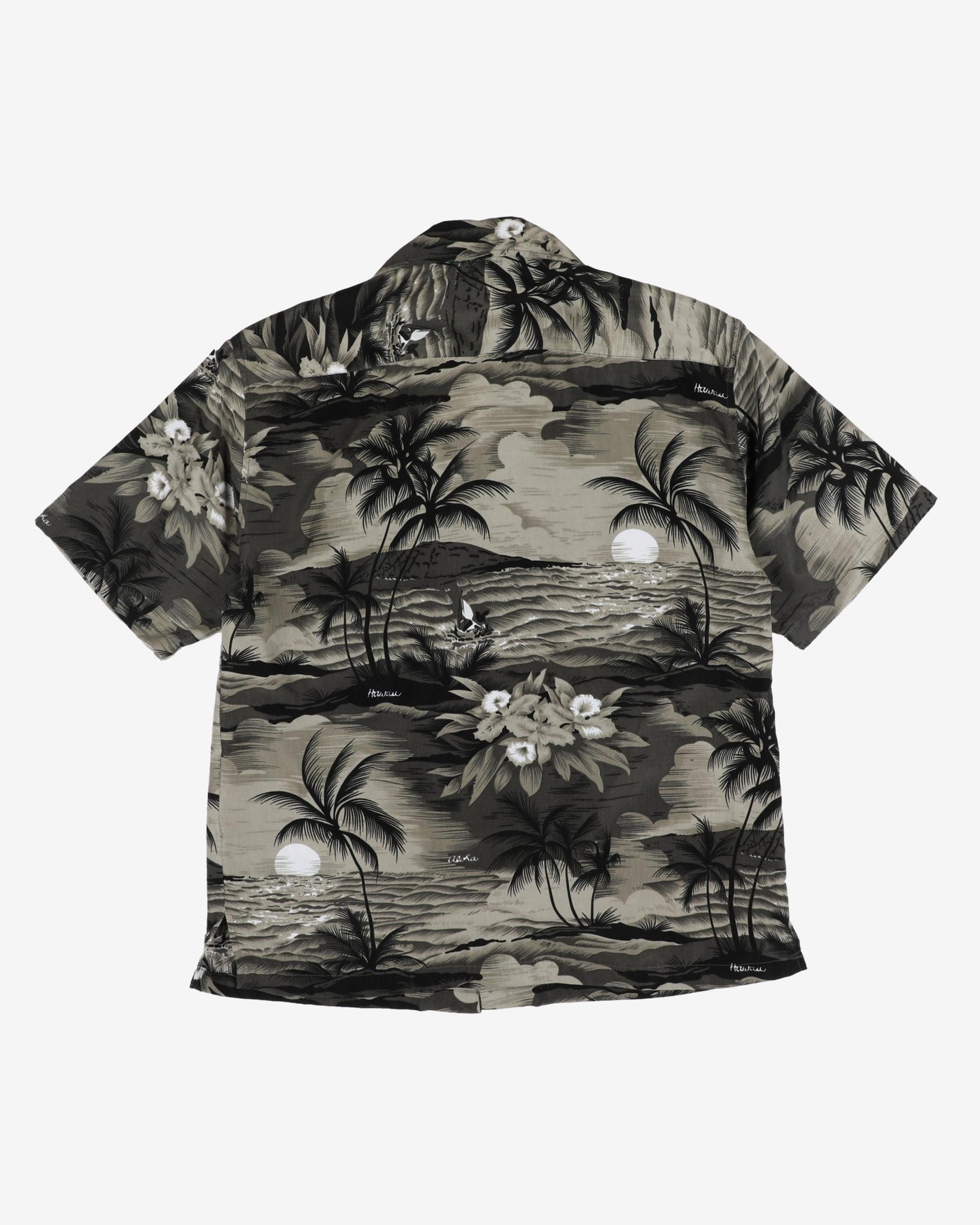 Vintage Maui Maui Black Tropical Patterned Hawaiian Shirt - L
