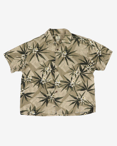 Vintage Solitude Green Floral Hawaiian Shirt - L
