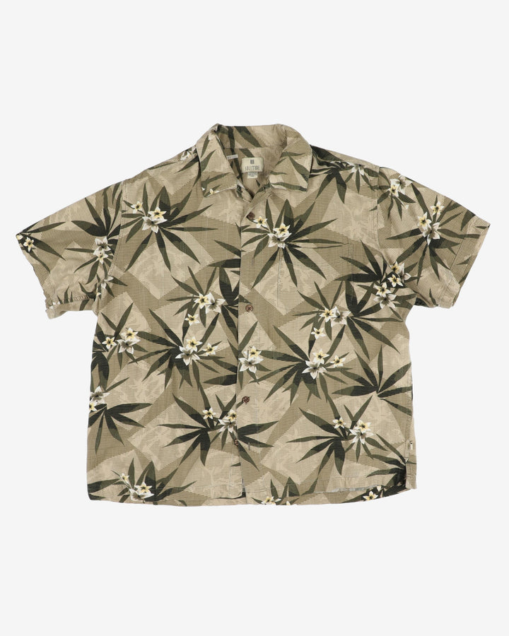 Vintage Solitude Green Floral Hawaiian Shirt - L