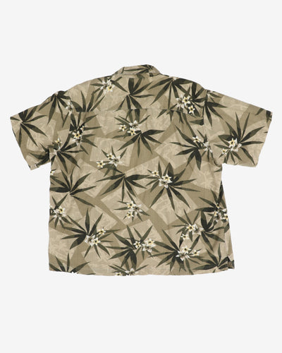Vintage Solitude Green Floral Hawaiian Shirt - L