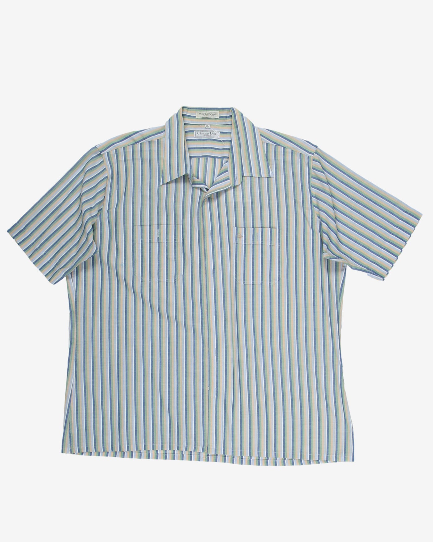 Blue and green striped shirt - XL