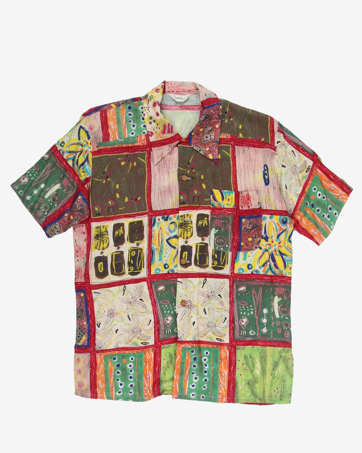 1990s patterned shirt - S
