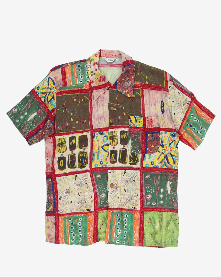 1990s patterned shirt - S