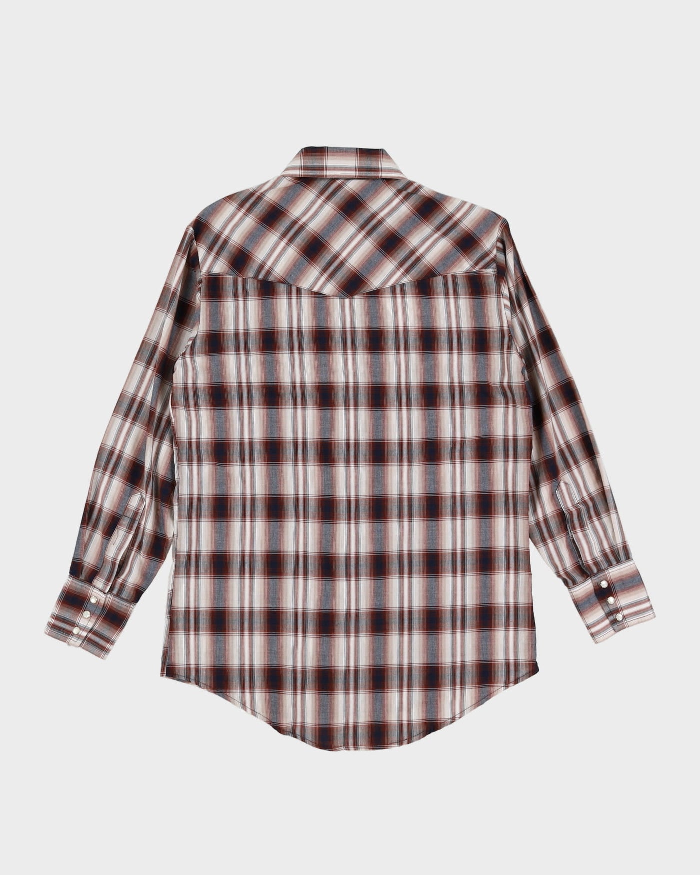 Vintage Plains Westernwear Brown Checked Western Style Button Up Shirt - S