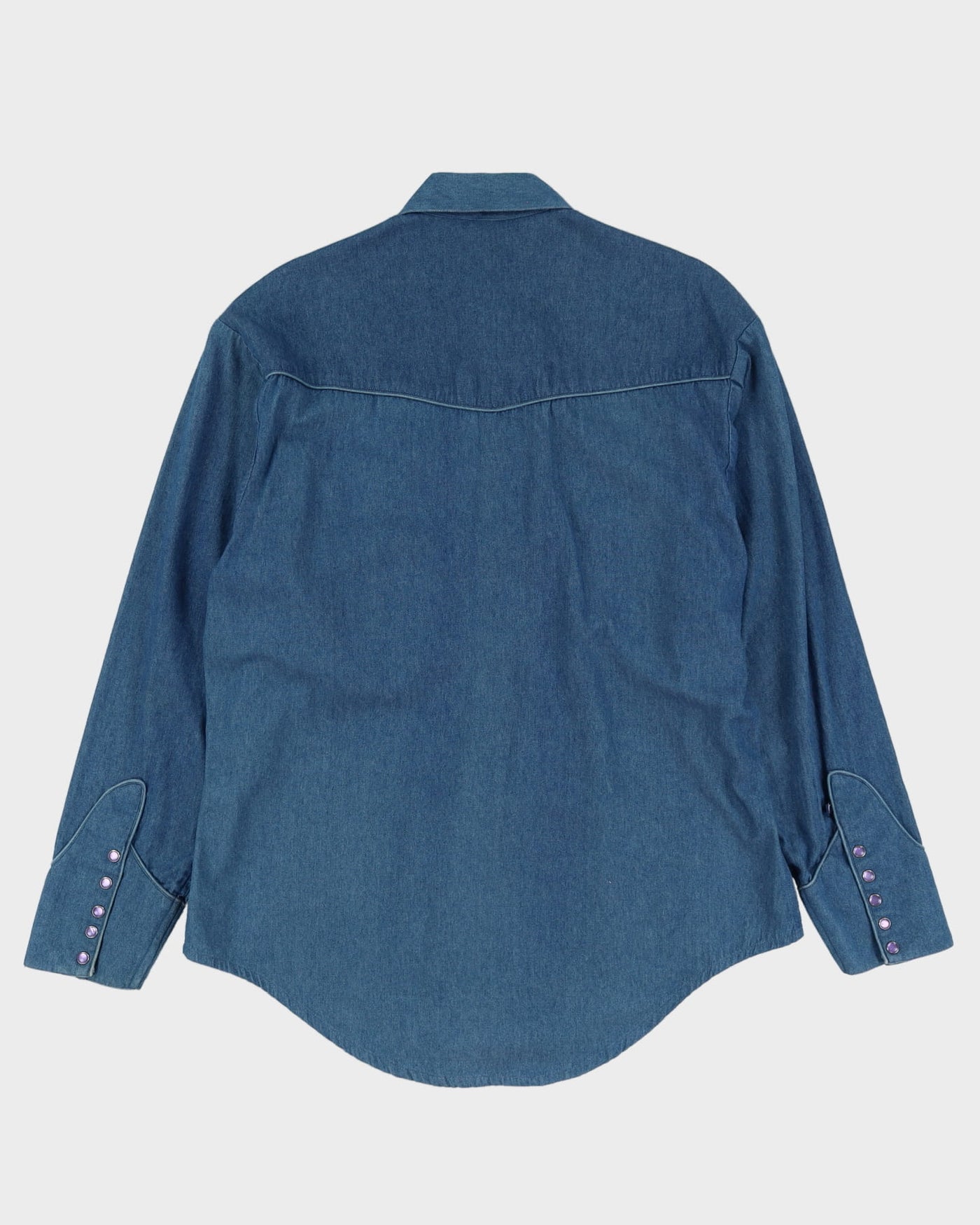 Vintage 80s Rockmount Ranchwear Western Style Denim Long-Sleeve Over Shirt - M