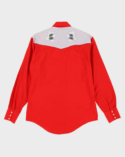 Vintage 80s Bar-M Rancher Red Western Style Shirt - L