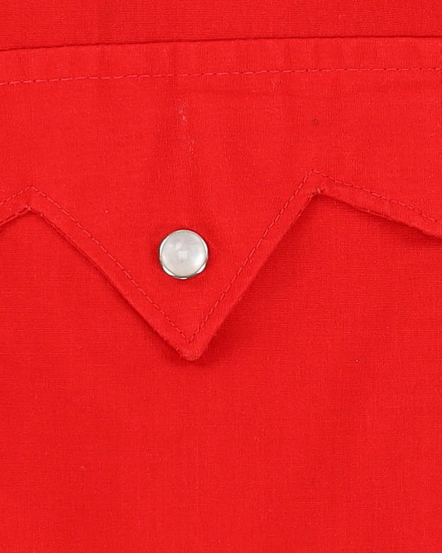 Vintage 80s Bar-M Rancher Red Western Style Shirt - L
