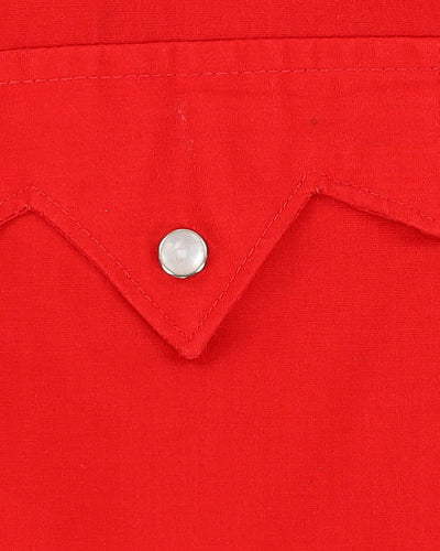 Vintage 80s Bar-M Rancher Red Western Style Shirt - L