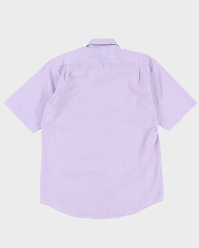 Vintage YSL Yves Saint Laurent Lilac Pocket Short-Sleeve Button Up Shirt - L