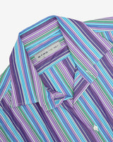 Vintage Etro Vibrant Colour Striped Long-Sleeve Button Up Shirt - XL