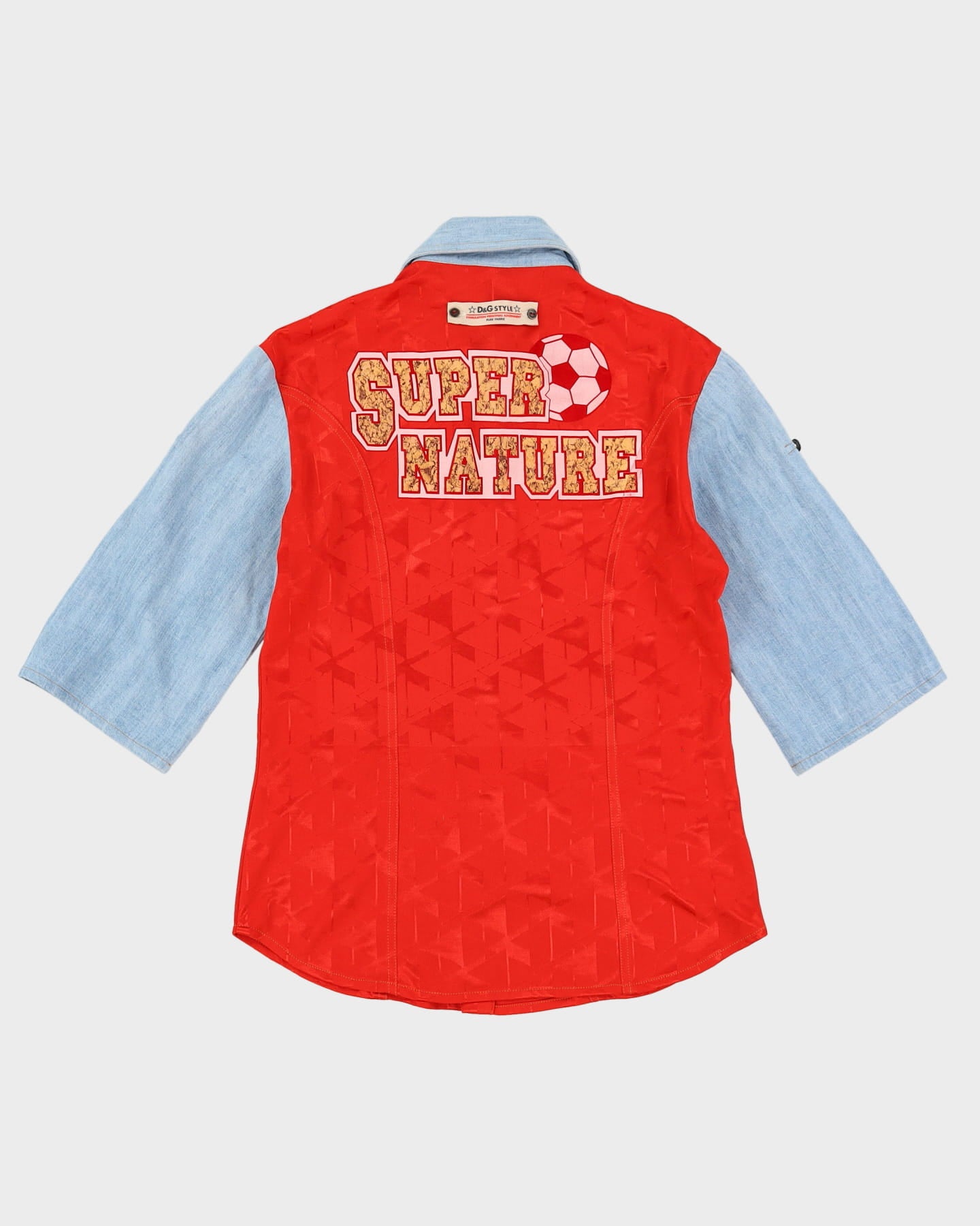 D&amp;G Dolce &amp; Gabbana Angel Dust Football / Denim Shirt - L