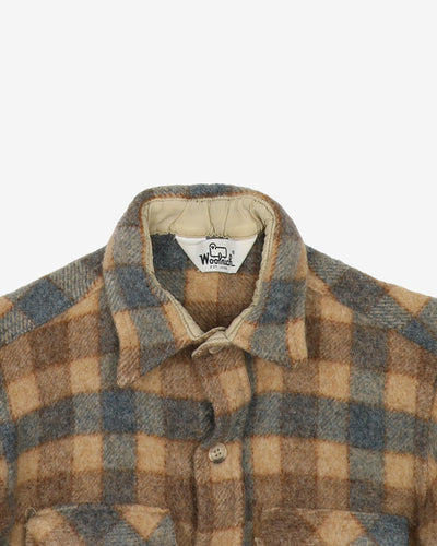 Vintage 60s Woolrich Thick Heavyweight Button Up Flannel Shirt - XS