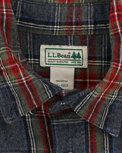 L.L. Bean Grey Checked Shirt - M / L