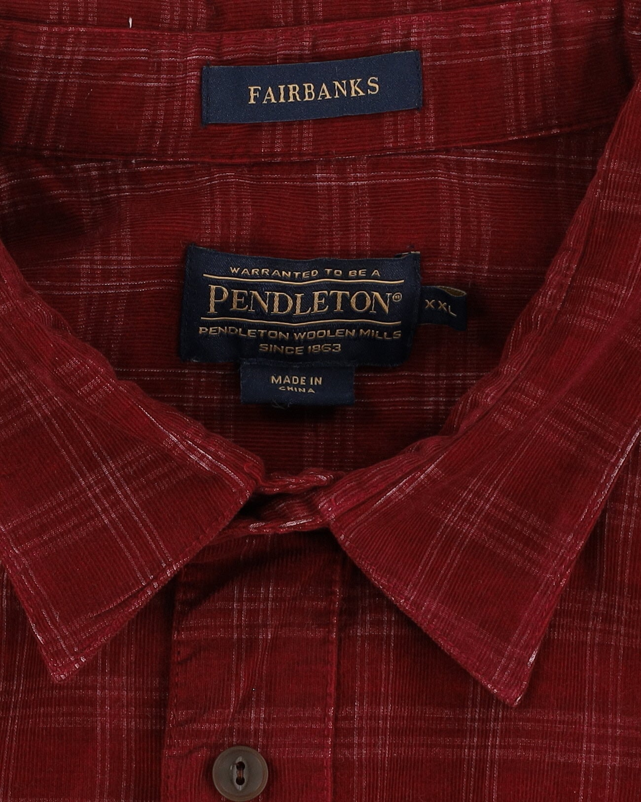 Vintage Pendleton Red Check Button Up Shirt - XXL
