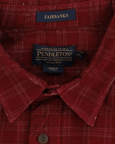 Vintage Pendleton Red Check Button Up Shirt - XXL