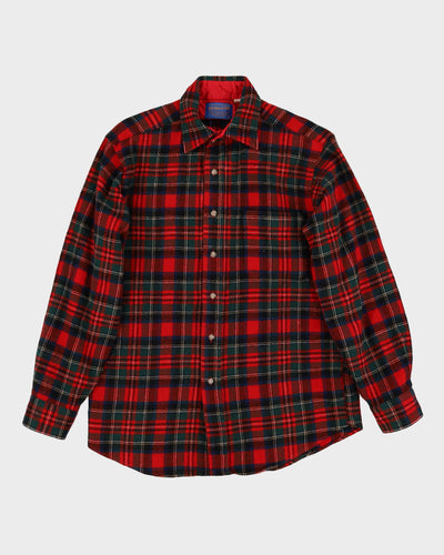Pendleton Red Tartan Checked Wool Shirt - M