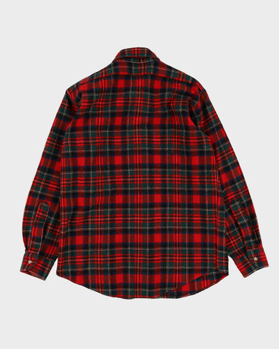 Pendleton Red Tartan Checked Wool Shirt - M