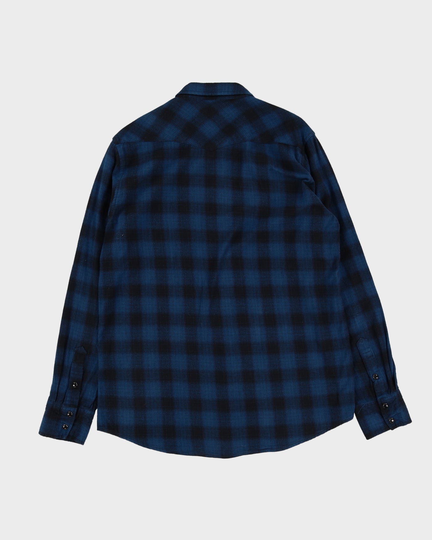Dickies Blue And Black Checked Flannel Shirt - M / L