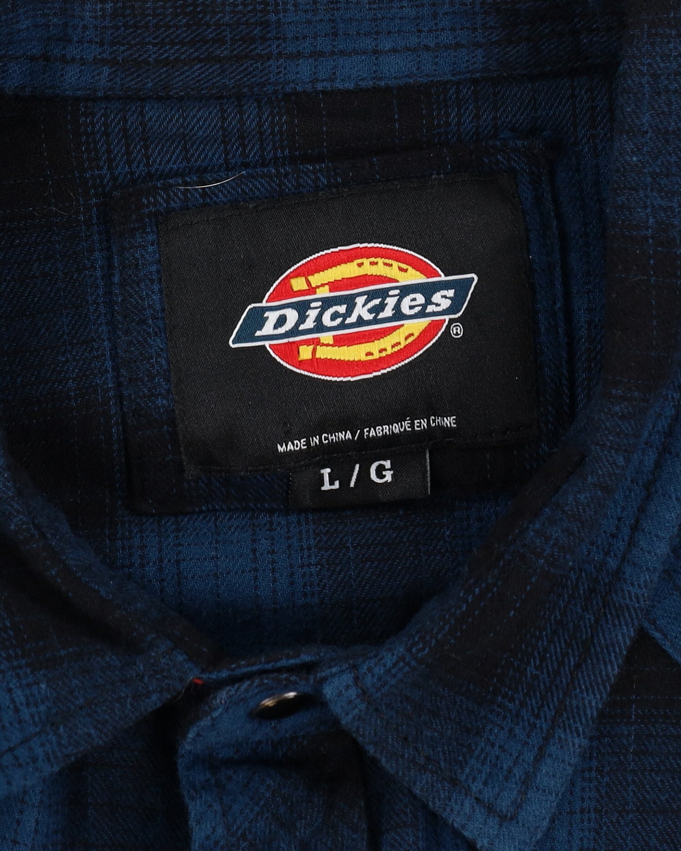 Dickies Blue And Black Checked Flannel Shirt - M / L