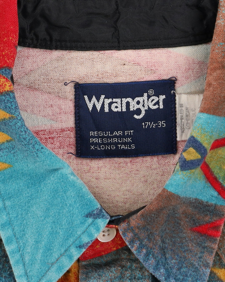 Wrangler Aztec Inspired Flannel Shirt - XXL
