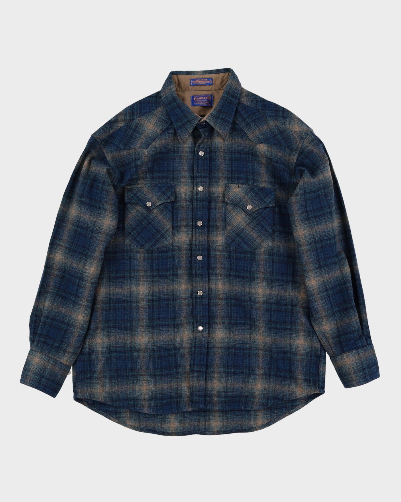 Pendleton Green Checked Wool Shirt - XL