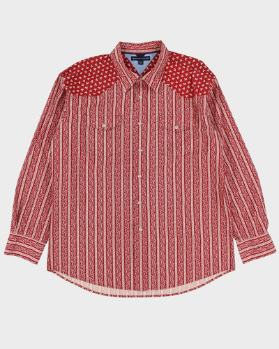 Vintage Tommy Hilfiger Red Western Shirt - XL