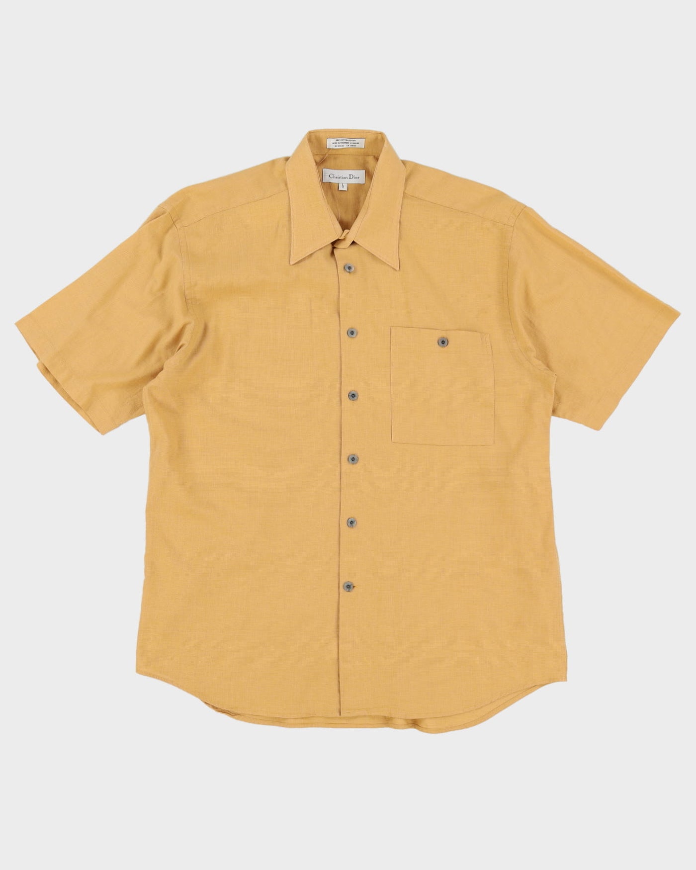 Christian Dior Yellow Short-Sleeve Shirt - XL