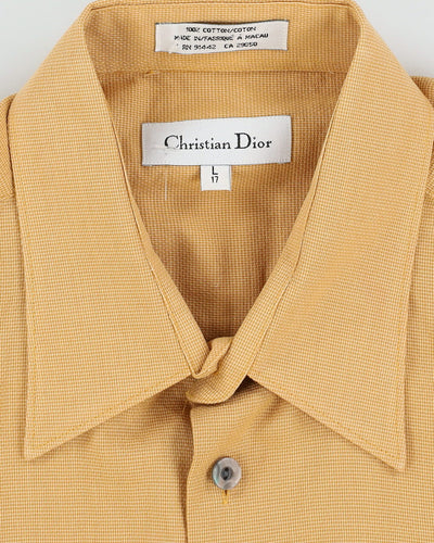 Christian Dior Yellow Short-Sleeve Shirt - XL