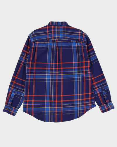 Tommy Hilfiger Blue / Orange Check Patterned Shirt - XL