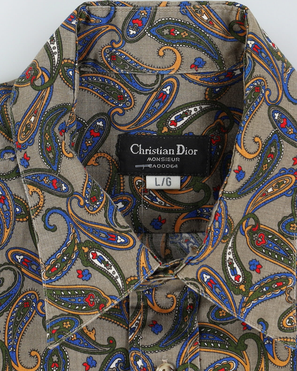 Vintage 90s Christian Dior Paisley Shirt - L