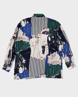 Vintage 70s Scenic Cafe Patterned Shirt - L