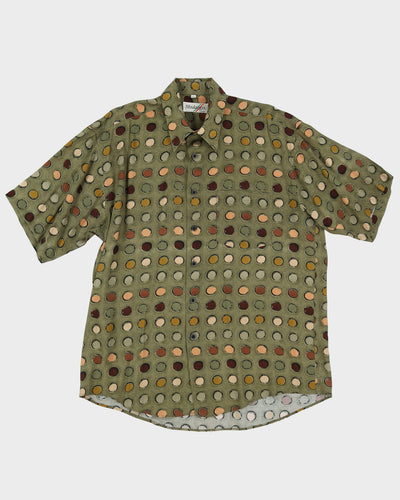 Vintage 90s Modango Oversized Green Patterned Shirt - L