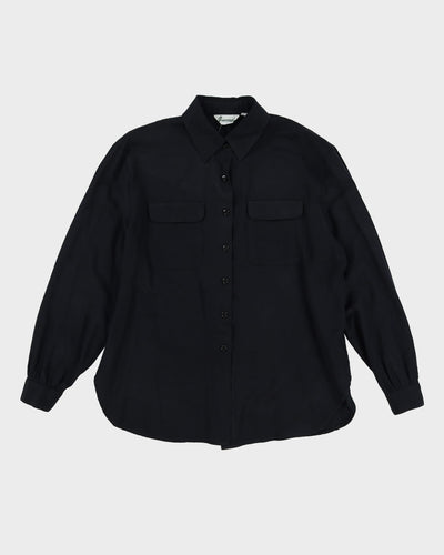 Vintage 80s Joanna Black Shirt - XL