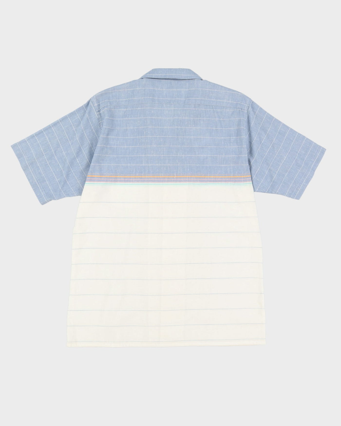 Vintage90s Striped Short Sleeve Oversized Shirt - L