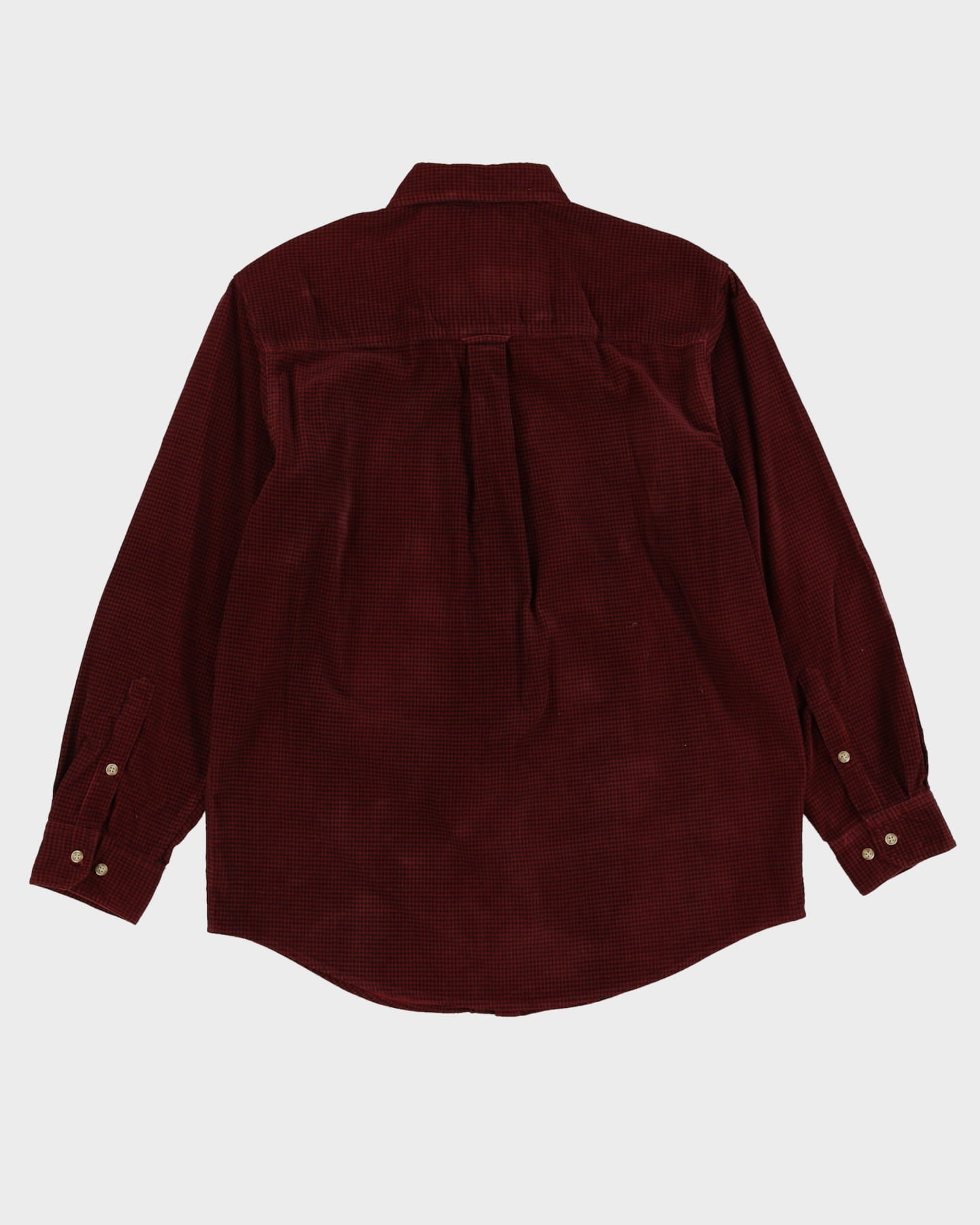 Penmans Burgundy / Dark Red Check Button Up Flannel Shirt - M