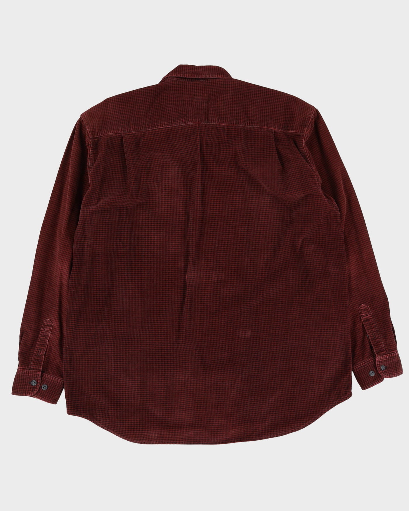 Eddie Bauer Black / Red Houndstooth Flannel Shirt - XL