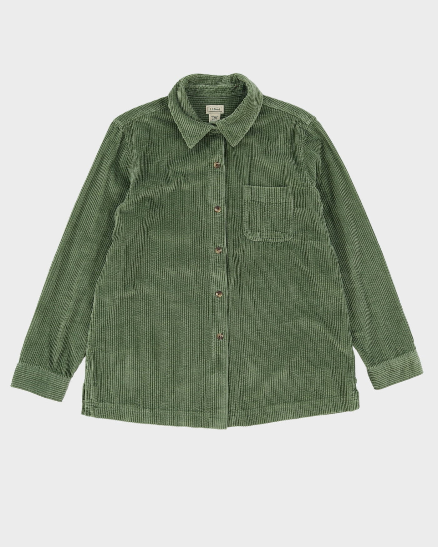 L.L. Bean Green Cord Shirt - L