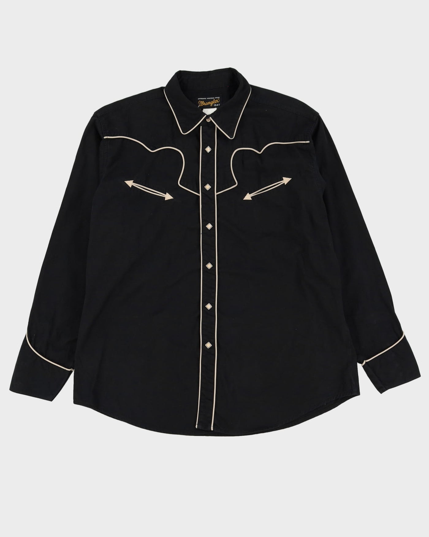 90s Wrangler Black Western Shirt - XL