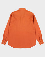 90s Wrangler Orange Western Shirt - L