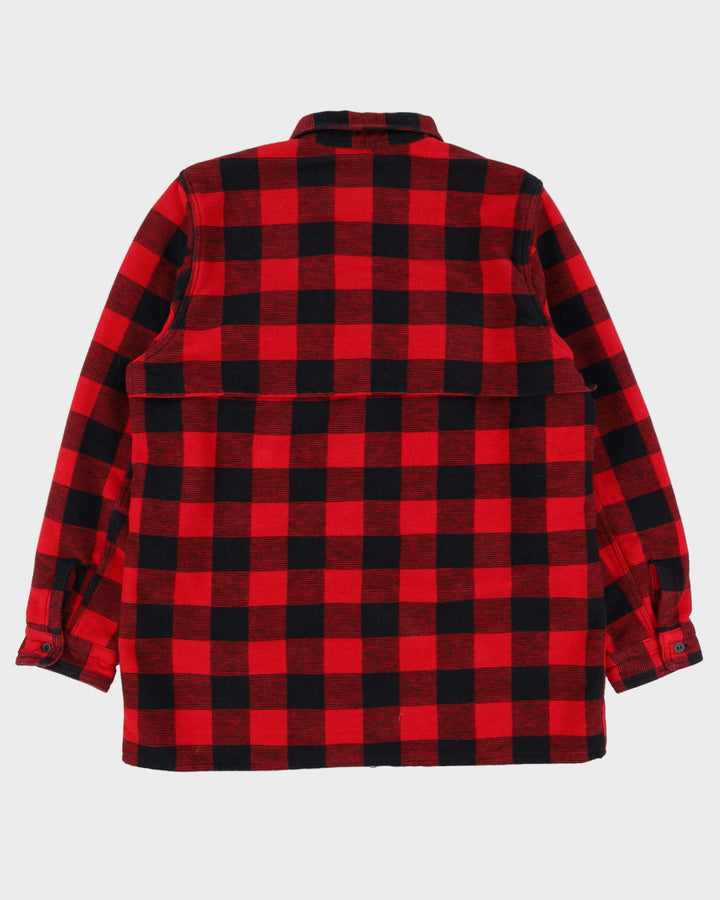 Dakota Red And Black Checked Heavy Flannel Work Shirt - XL