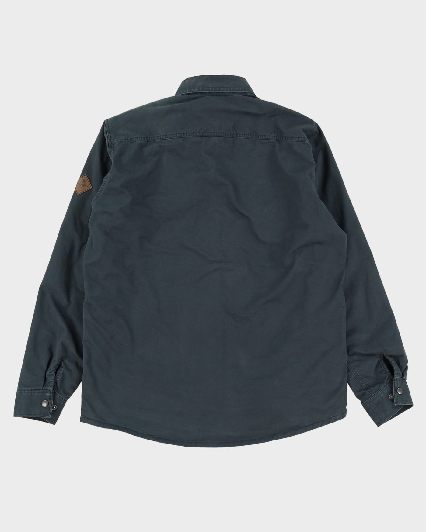 Eddie Bauer Flannel Lined Grey Work Shirt - L