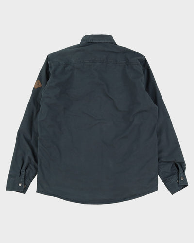 Eddie Bauer Flannel Lined Grey Work Shirt - L