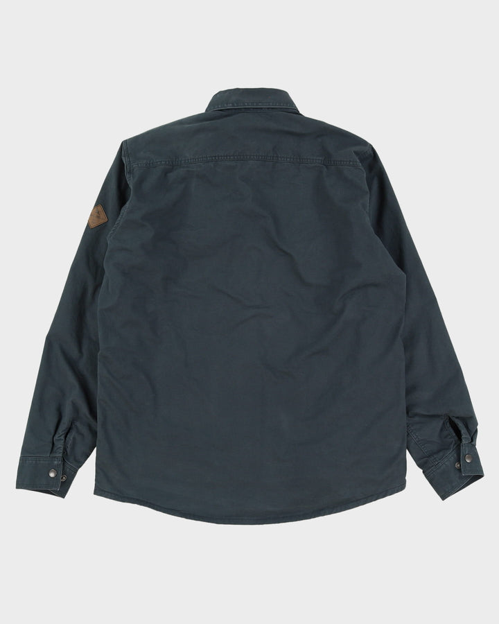 Eddie Bauer Flannel Lined Grey Work Shirt - L