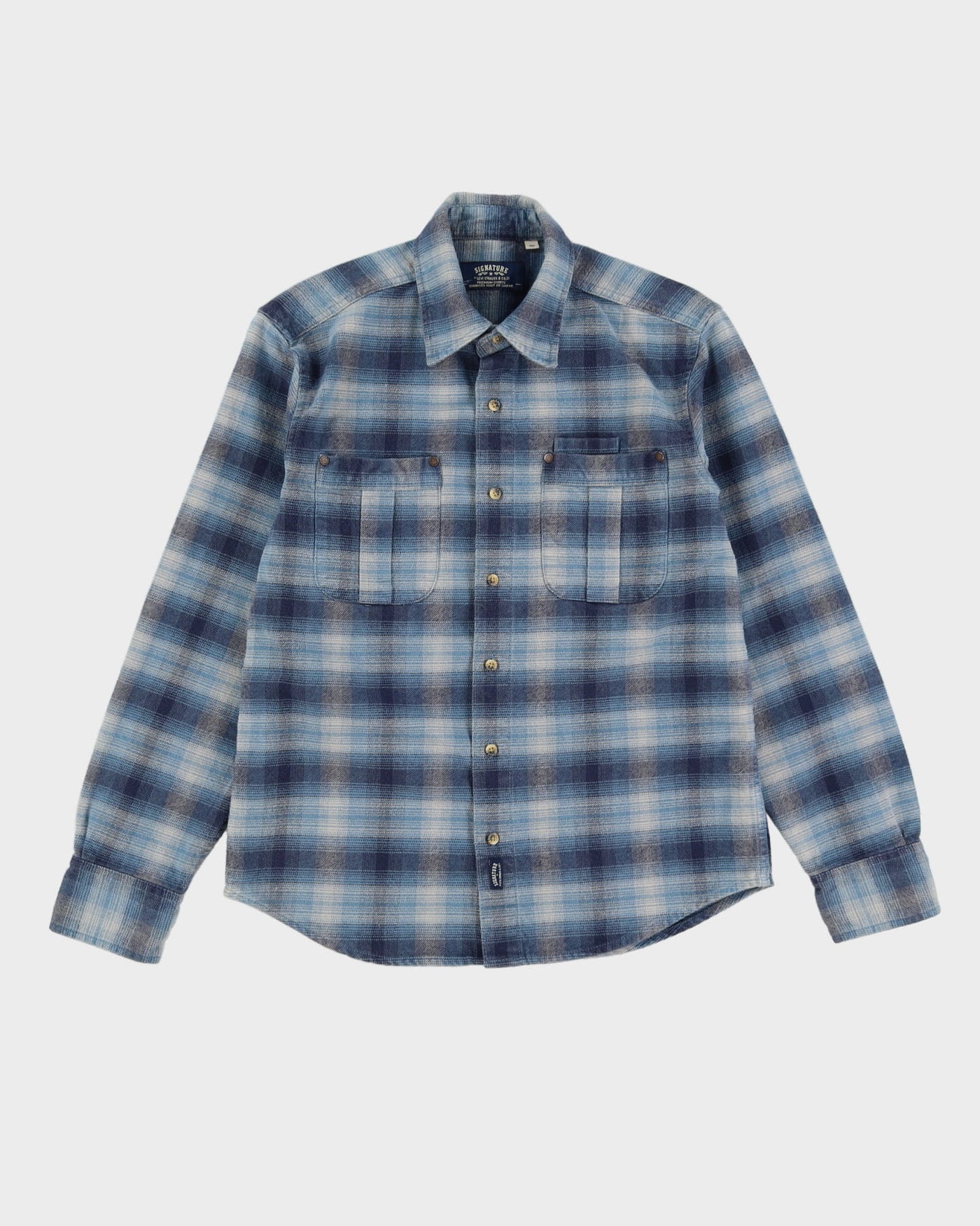 Levi's Blue Checked Flannel Shirt - S