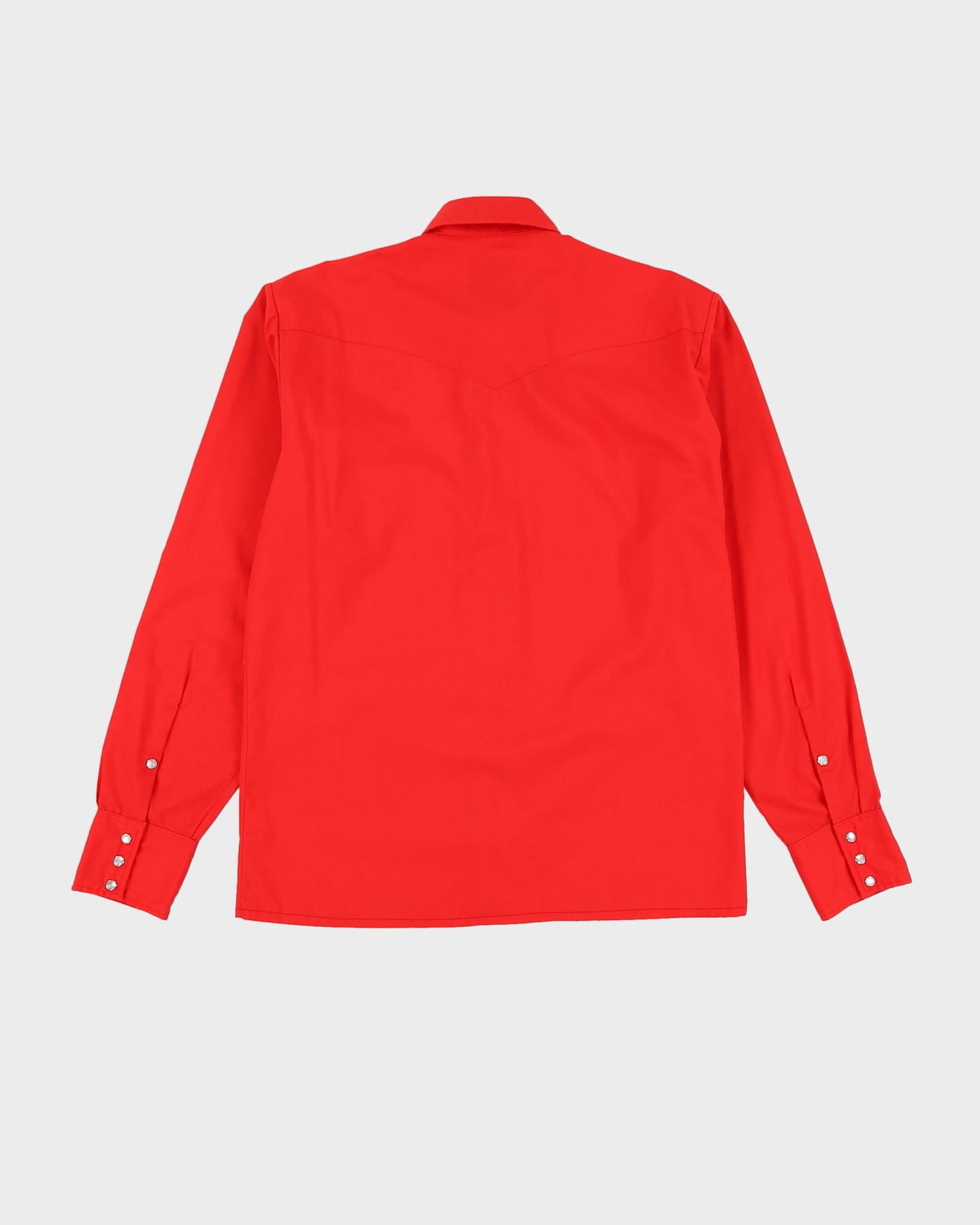 80s MWG Red Western Style Button Up Shirt - S / M