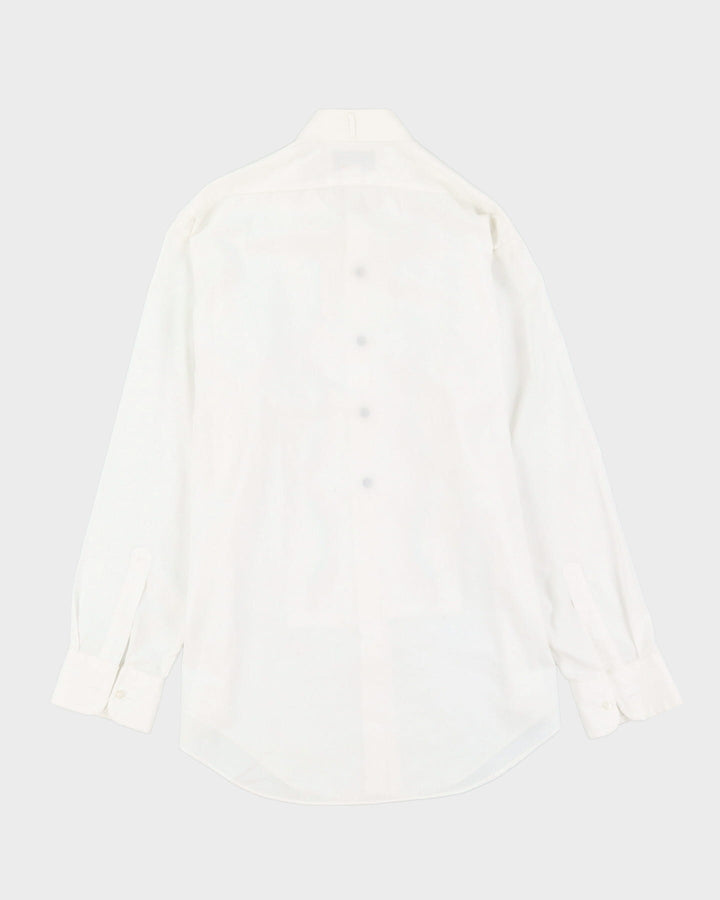 80s Neil Allyn White Patterned Western Style Shirt - M
