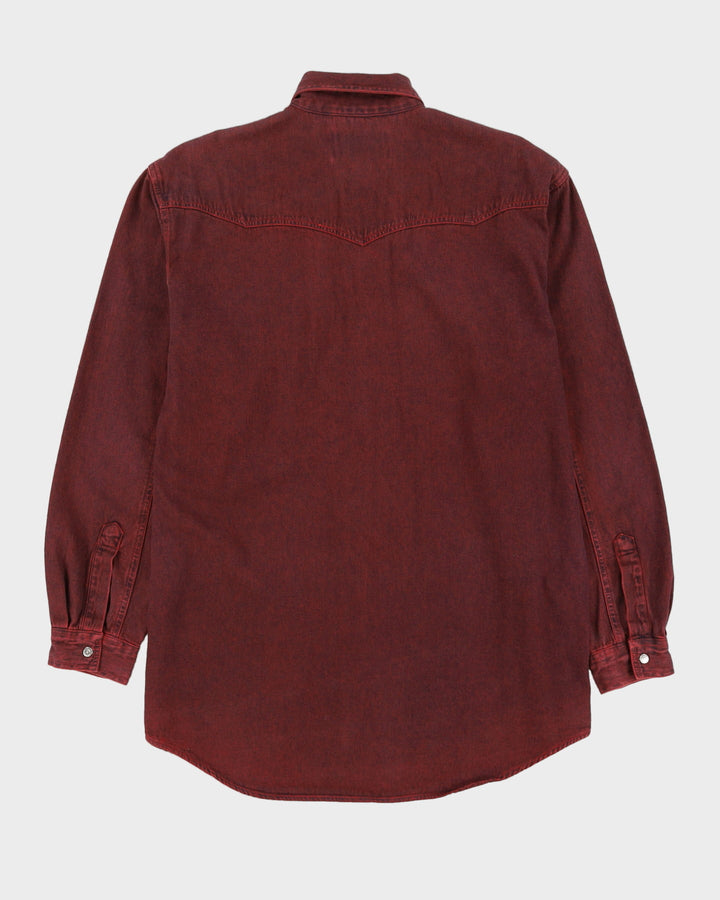 00s Harley Davidson Burgundy Dyed Work Shirt - M