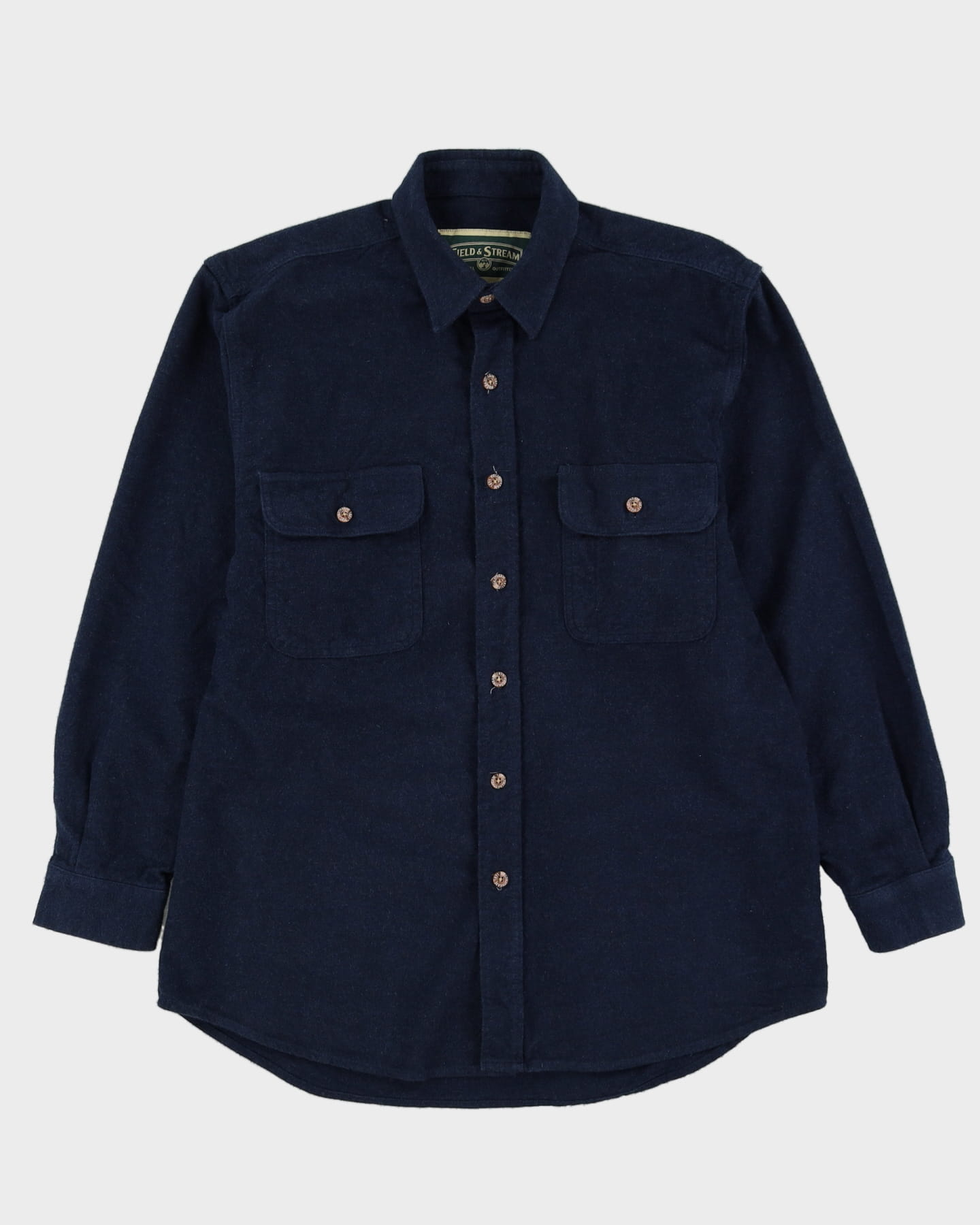 00s Field &amp; Stream Navy Flannel Shirt - M