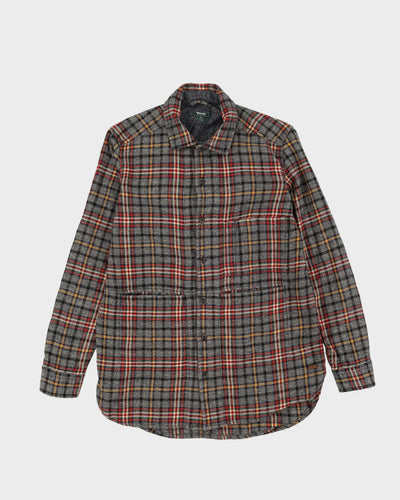 Roots Grey Check Pattern Flannel Shirt - S
